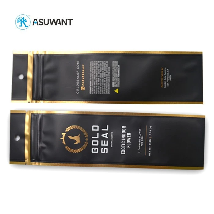 Mini 3 Side Seal Zip Lock Mylar Smell Proof 1pcs Pre-roll Plastic Tubes Packaging 8ml Sachets Bag