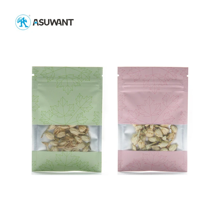 Window Custom Food Packaging Moisture Barrier , Heat Seal Foil Pouches 160g
