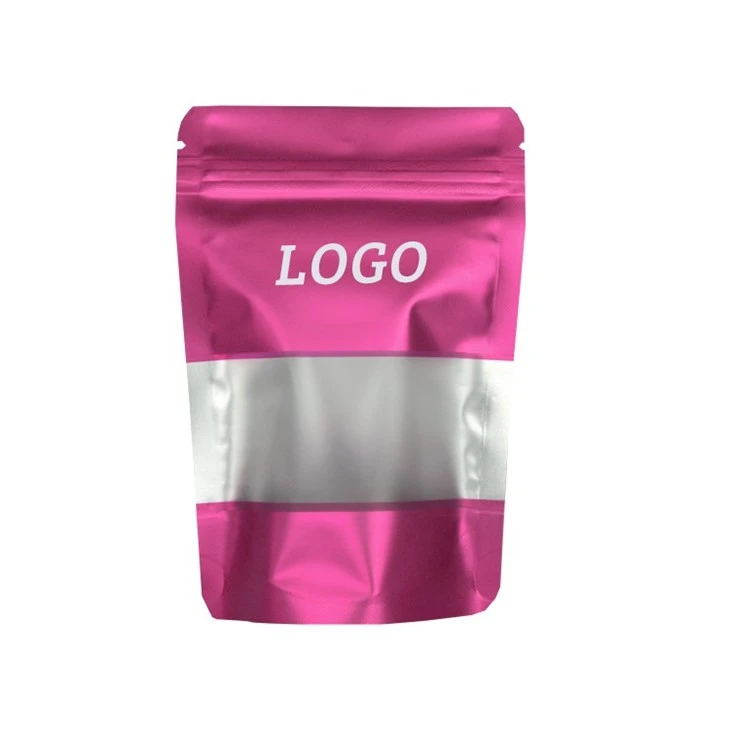 Golden Snack Stand Up Foil Pouch With Clear Window factory