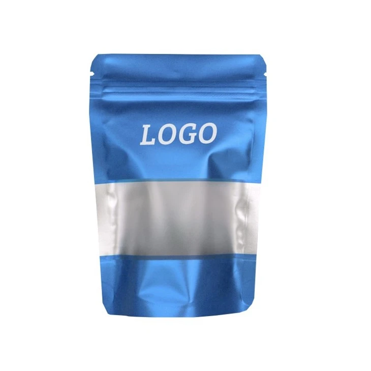 Golden Snack Stand Up Foil Pouch With Clear Window suppliers