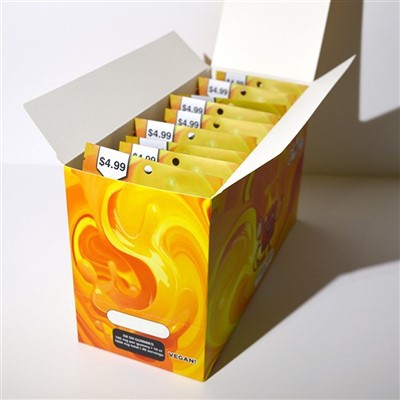 پرچون مکمل رنگین طباعت شدہ فوڈ کینڈی سنیکس گتے ڈسپلے باکس کاؤنٹر اپنی مرضی کے مطابق پیپر ڈسپلے باکس